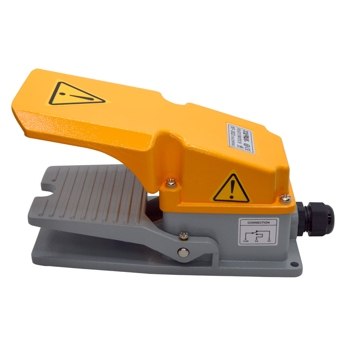 XF-302 - INTERRUPTOR DE PEDAL 15A 220VCA GRANDE CON CUBIERTA CUERPO DE METAL NA