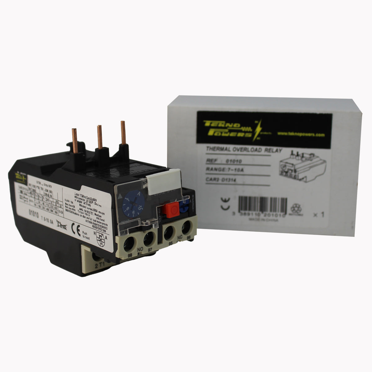 CAR2-D13-1A - RELE. TERMICO PARA LC1, 0.63-1A. (TRABAJOLIVIANO) PARA CONTACTORES CAC910 a CAC2540 (110VCA) .y