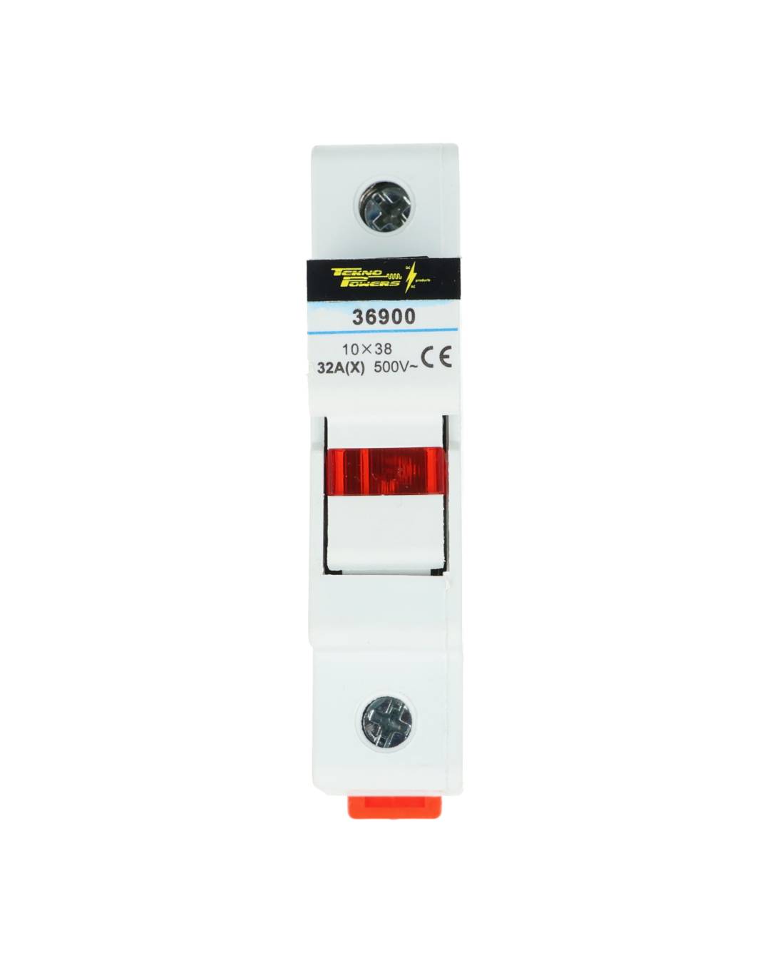 RT18L-32A - PORTAFUSIBLE CON LED 32A /500V, PARA FUSIBLE 10 X 38mm RIEL DIN