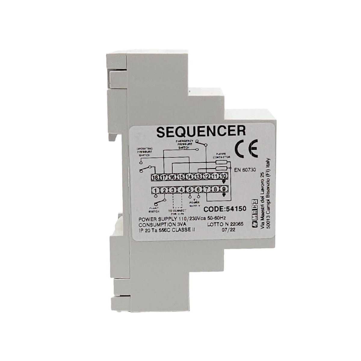 TMK3-110/220V — SECUENCIADOR DE BOMBAS 110/220VCA PARA RIELDIN