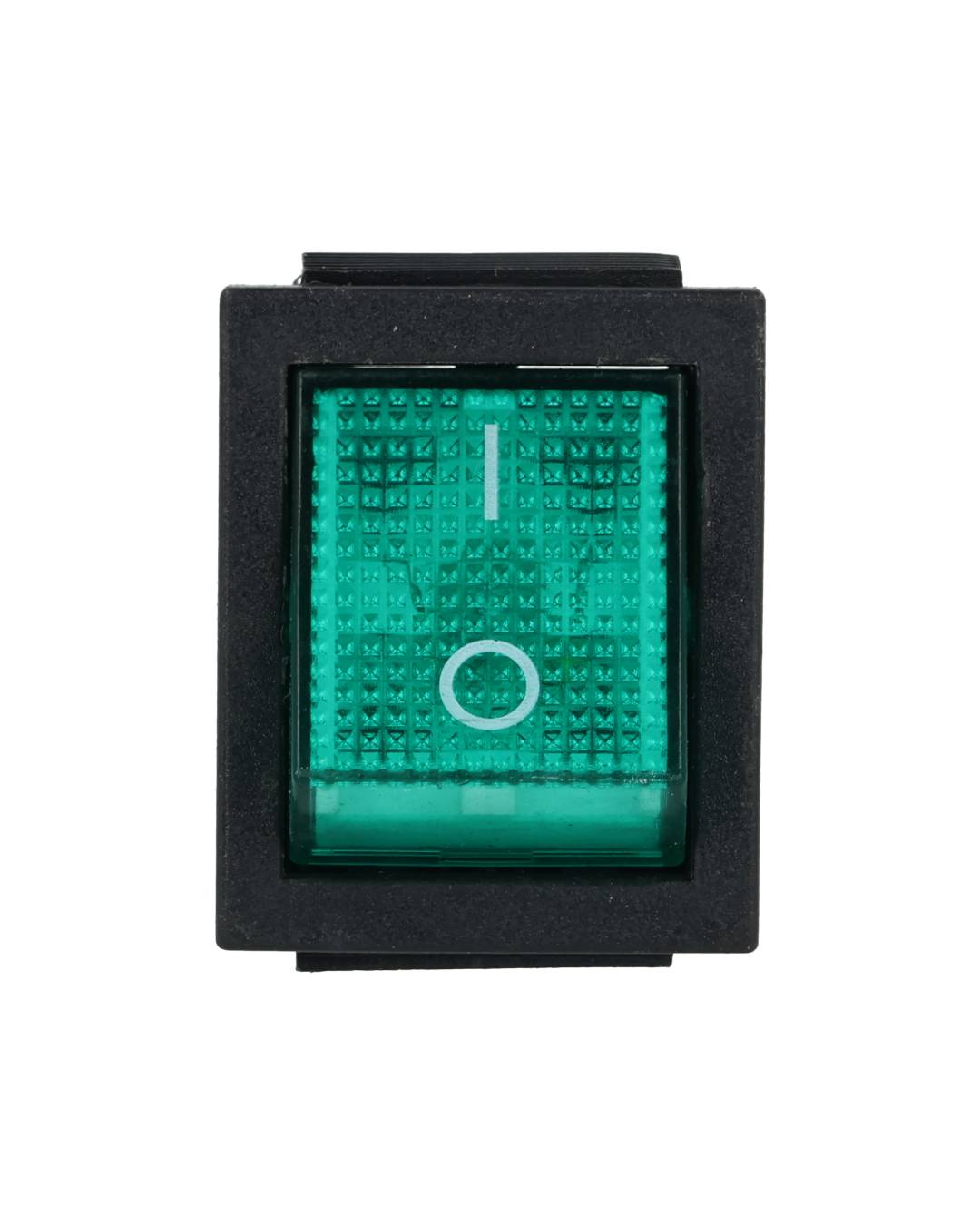 TP-321-GL — INTERRUPTOR ILUMINADO VERDE 2P1T 16/20A, 110/220VCA, 30X22mm 4 TERMINALES