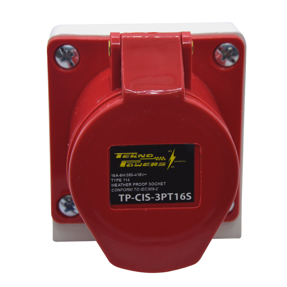 TP-CIS-3PT16S — CONECTOR IND HEMBRA PARA SOBREPONER 3P+T 16A, 415VCA, (PARA MACHO #TP-CIP-3PT16)