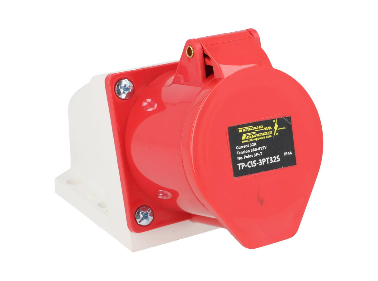 TP-CIS-3PT32S — CONECTOR IND HEMBRA PARA SOBREPONER 3P+T 32A, 415VCA, (PARA MACHO #TP-CIP-3PT32)