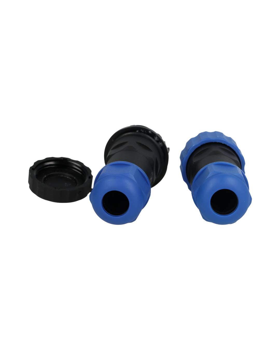 TP-SP20-S2P — CONECTORES EXTENSION/RECTO (PAR) 2PIN, IMPERMEABLES IP68, 25A/250VCA, DIAMETRO DE BARRENO 20mm, PIN COBRE CHAPEADO EN DORADO/PLATEADO