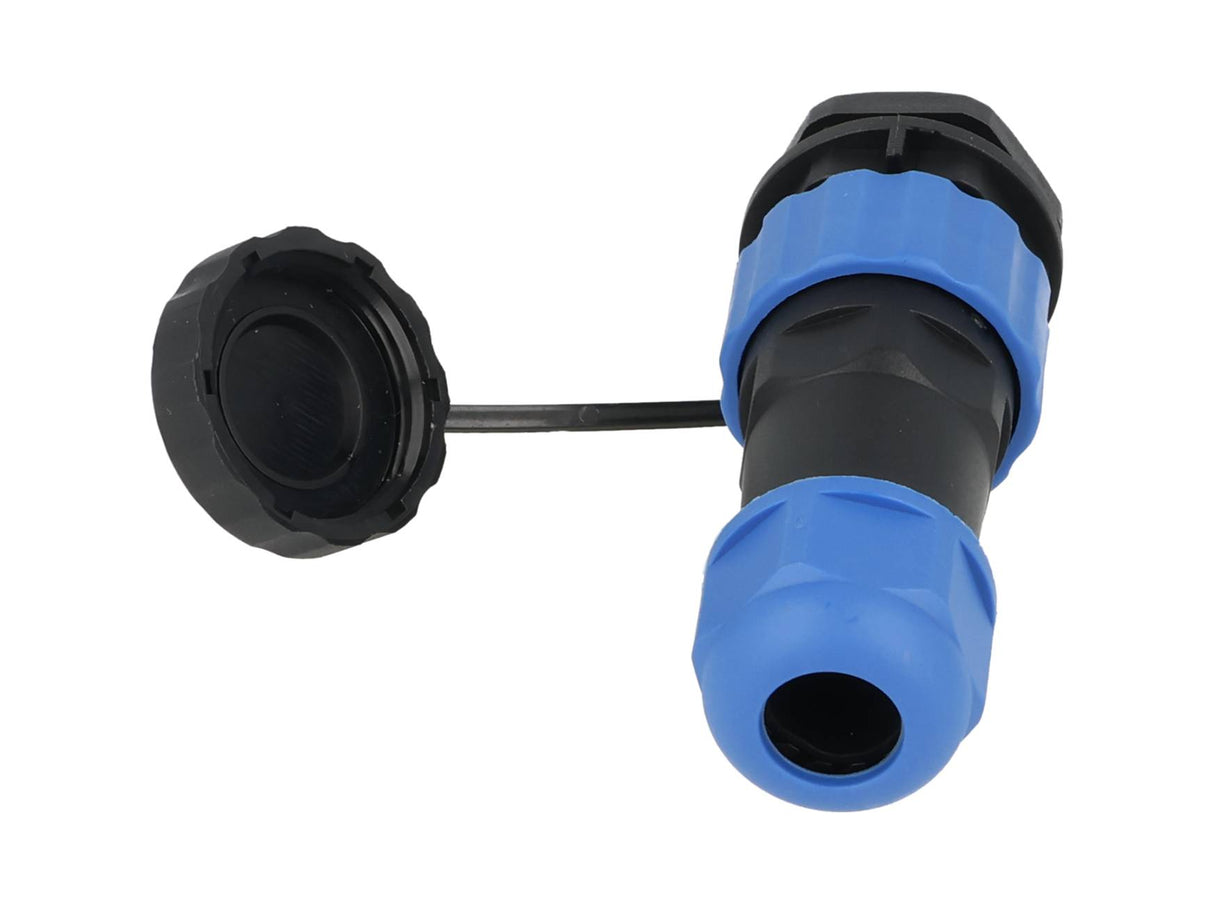 TP-SP20-SP7P — CONECTORES PANEL/RECTO (PAR) 7PIN, IMPERMEABLES IP68, 10A/250VCA, DIAMETRO DE BARRENO 20mm, PIN COBRE CHAPEADO EN DORADO/PLATEADO