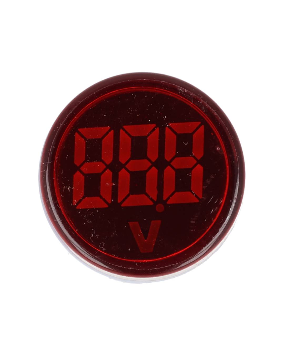 TP-V32 — VOLTIMETRO DIGITAL 3 DIGITOS, 12-500VCA, 22mm (CARATULA CIRCULAR) ROJO