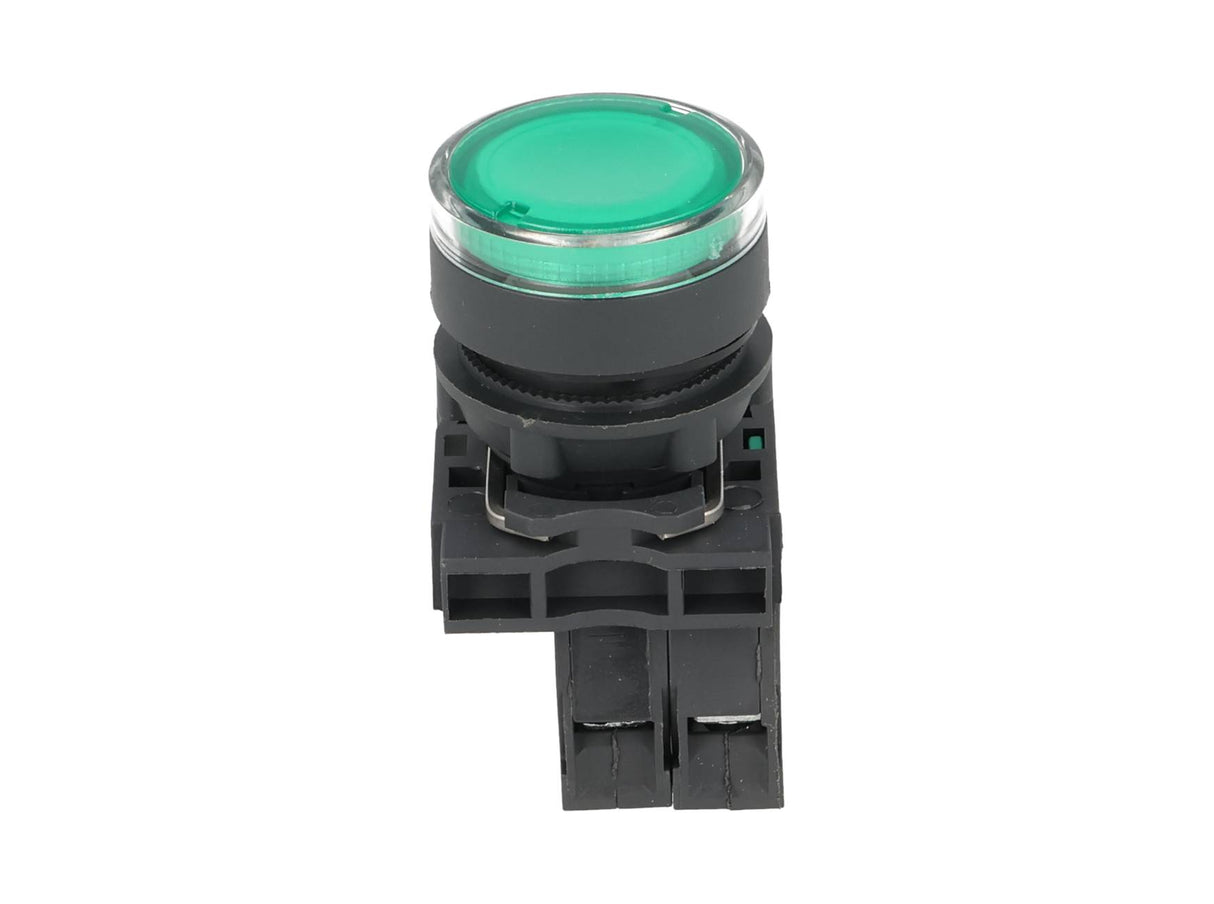 TP-XB5-LG — BOTON PULSADOR PLASTICO CON LED VERDE NA22mm 220/240VCA *NO SON A PRUEBA DE EXPLOSION*