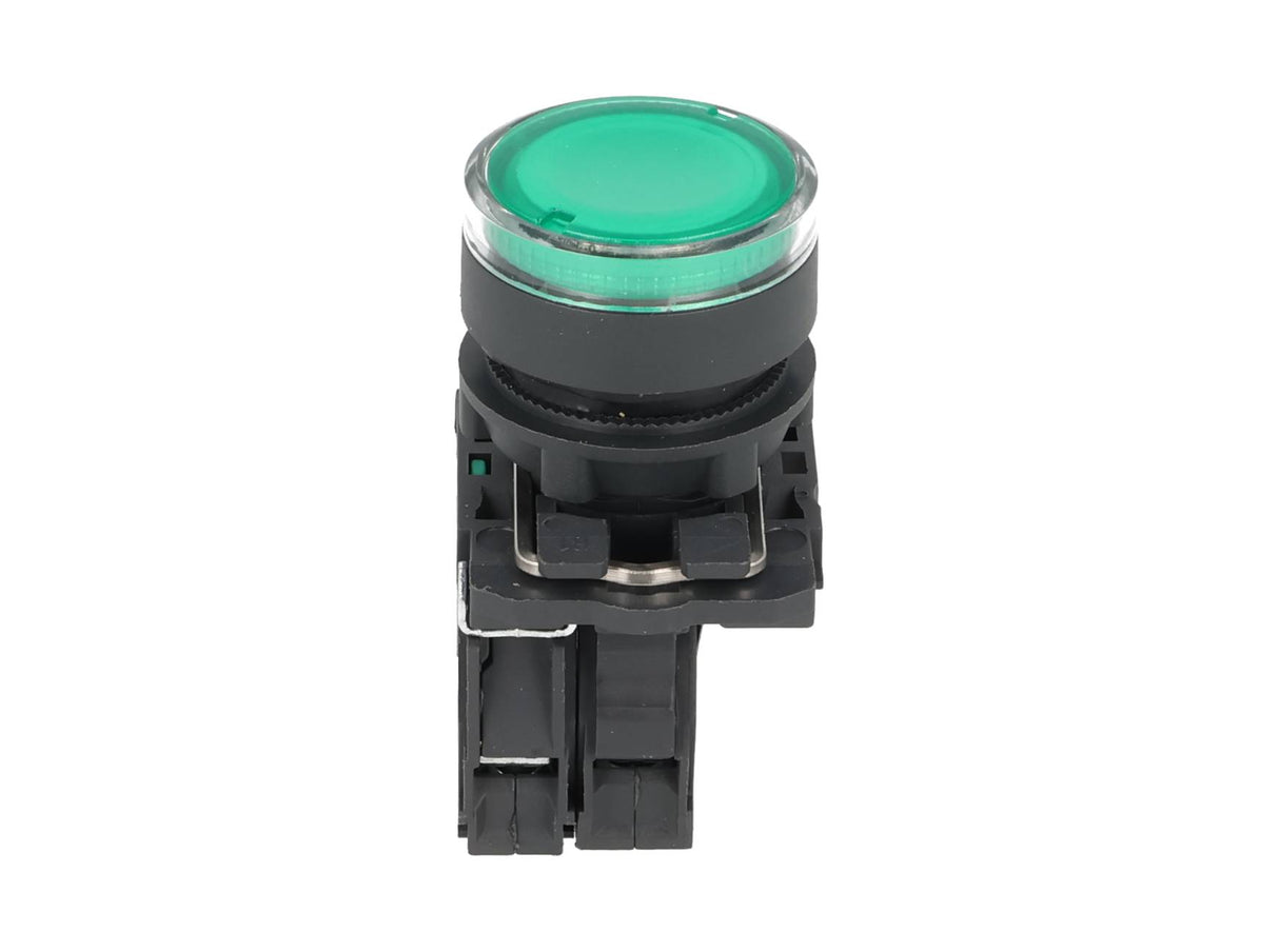 TP-XB5-LG — BOTON PULSADOR PLASTICO CON LED VERDE NA22mm 220/240VCA *NO SON A PRUEBA DE EXPLOSION*