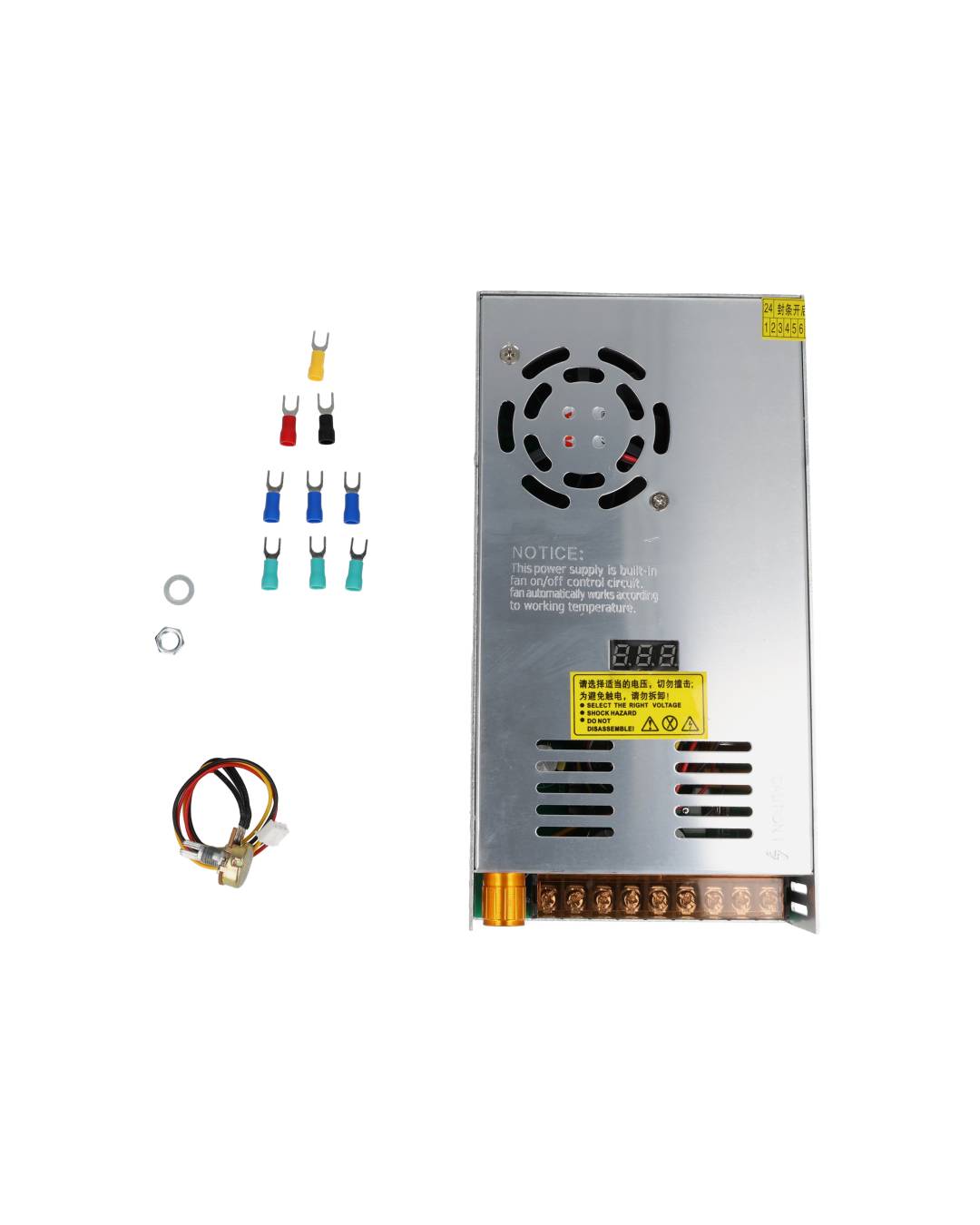 TP-V480-48 — FUENTE VARIABLE 480W/10A, 0-48VCD, VOLTAJE ENTRADA 100-120V/200-240V, CON DISPLAY INDICADOR, MEDIDA: 215X114X49mm