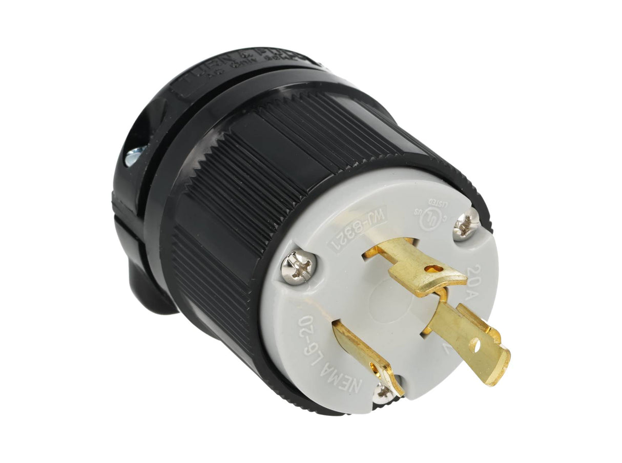 WJ-8321 — CLAVIJA INDUSTRIAL CON SEGURO 20A/250VCA2 POLOS (1 FASE) + TIERRA