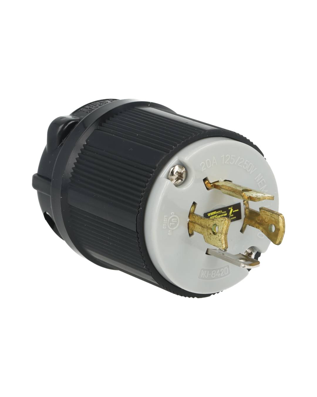 WJ-8420 | CLAVIJA INDUSTRIAL CON SEGURO 20A/125VCA-250VCA, 3 POLOS (3 FASES) + TIERRA