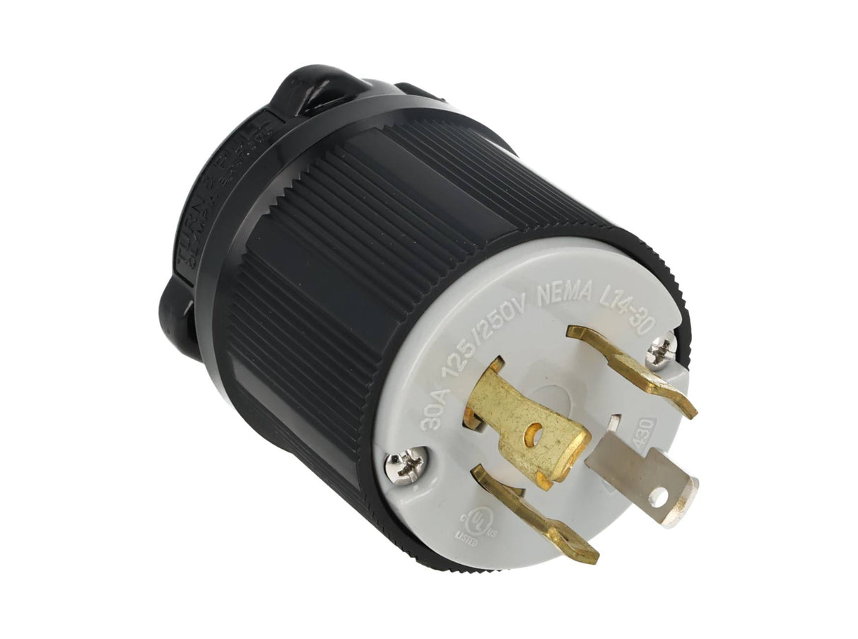 WJ-8430 — CLAVIJA INDUSTRIAL CON SEGURO 30A/125VCA-250VCA, 3 POLOS (3 FASES) + TIERRA