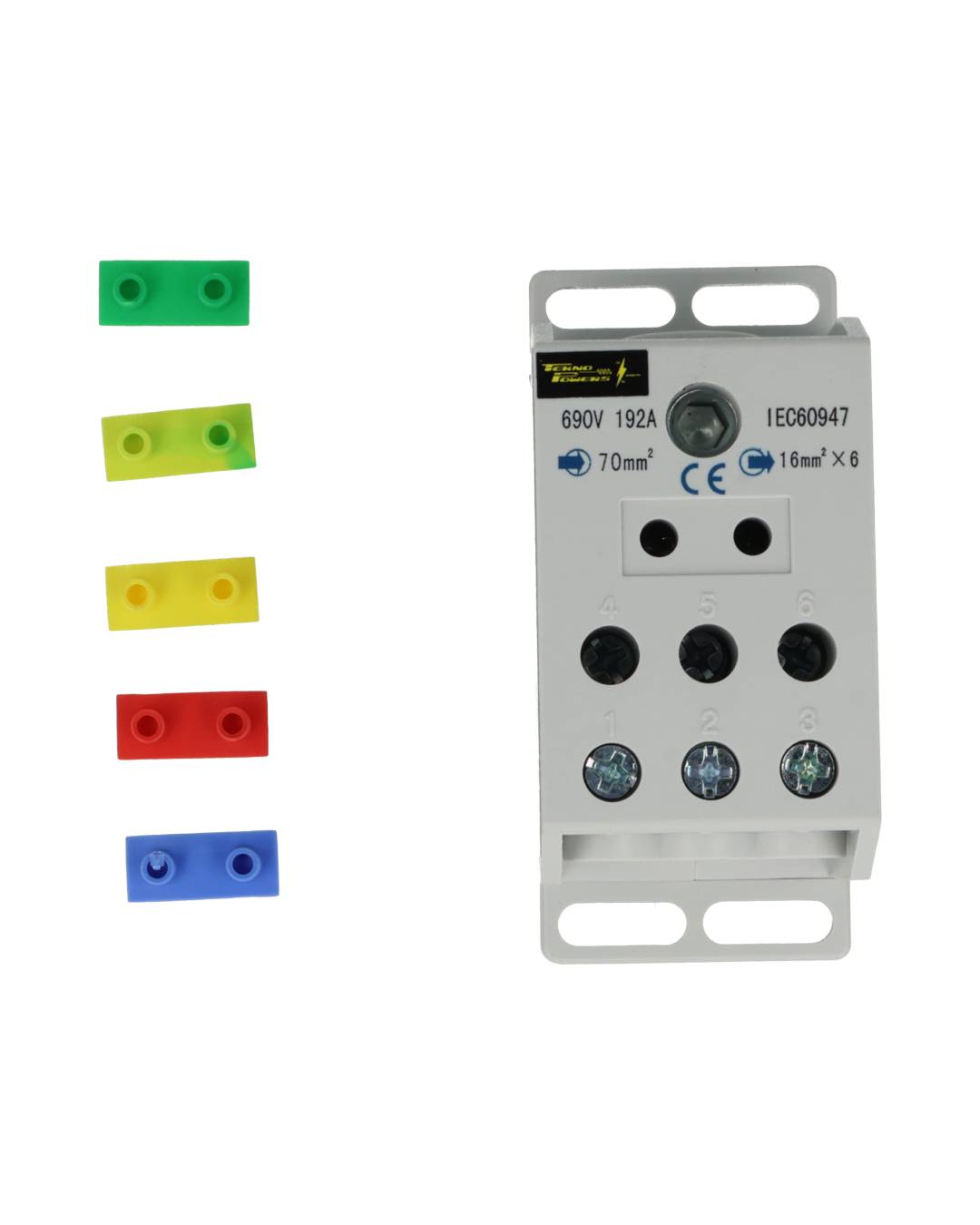 XK2-2/0/6X6 — BLOQUE DE DIST. MULTIPROPOSITO 192A MAX.