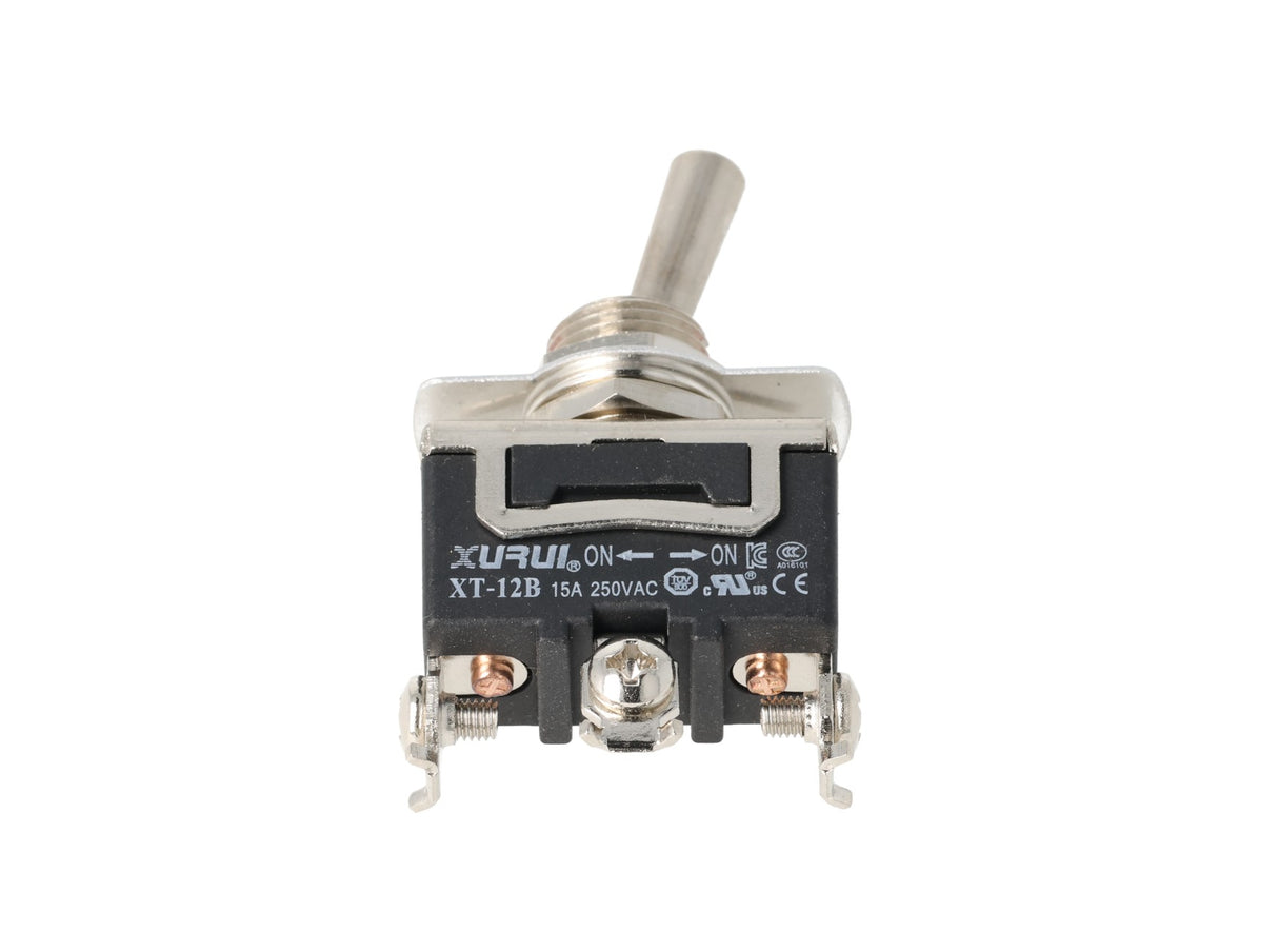 XT-12B — INTERRUPTORES DE PALANCA 3 TORNILLOS Posiciones: ON-ON Capacidad: 20/15A 125/277VAC
