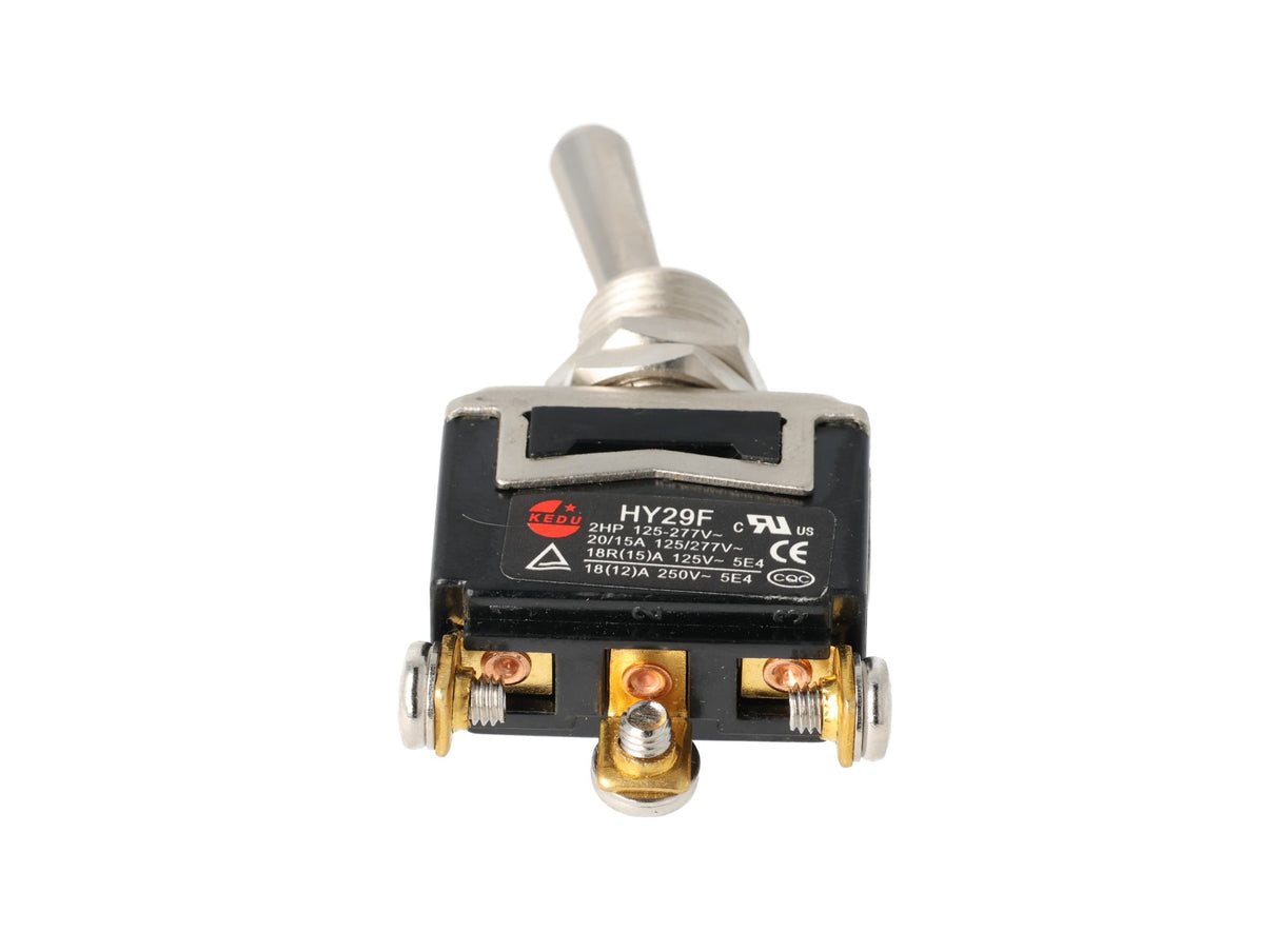 XT-13B — INTERRUPTORES DE PALANCA 3 TORNILLOS Posiciones: ON-OFF-ON Capacidad: 20/15A 125/277VAC