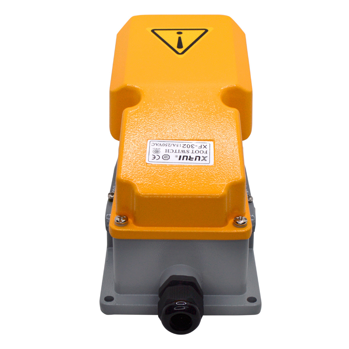 XF-302 - INTERRUPTOR DE PEDAL 15A 220VCA GRANDE CON CUBIERTA CUERPO DE METAL NA