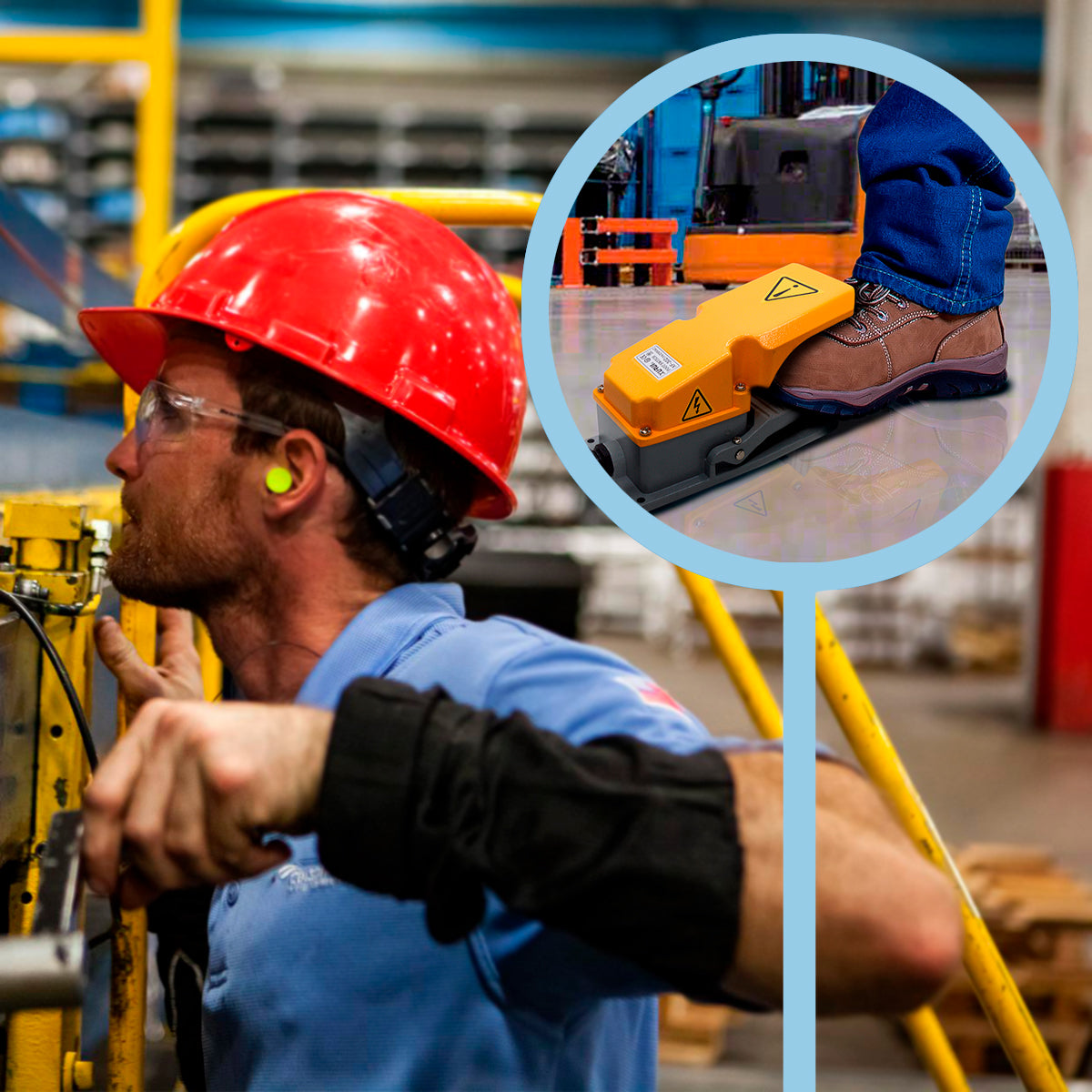 XF-302 - INTERRUPTOR DE PEDAL 15A 220VCA GRANDE CON CUBIERTA CUERPO DE METAL NA