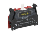 BE102 — BLOQUE DE CONTACTO NC PARA SELECTOR BKJ, CAPACIDAD DE CONTRACTO CA110-660/15A, CD110/6A *NO SON A PRUEBA DE EXPLOSION*