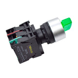 BKJ2365 - SELECTOR 2 POS.1NA/1NC 22mm LED VERDE CAPACIDAD DE CONTACTOS MANETA LARGA CA110-660/15A, CD110/6A *NO SON A PRUEBA DE EXPLOSION*