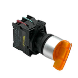 BKJ2565 — SELECTOR 2 POS.1NA/1NC 22mm LED AMARILLOCAPACIDAD DE CONTACTOS CA110-660/15A, CD110/6A *NO SON A PRUEBA DE EXPLOSION*