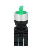 BKJ3365 — SELECTOR 3 POS.2NA/1NC 22mm LED VERDE CAPACIDAD DE CONTACTOS MANETA LARGA CA110-660/15A, CD110/6A *NO SON A PRUEBA DE EXPLOSION*