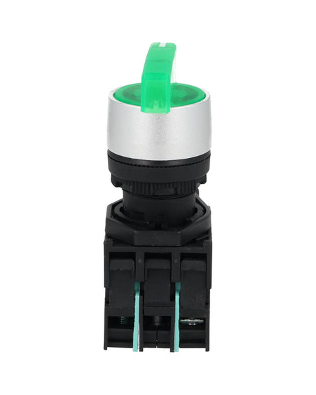 BKJ3365 — SELECTOR 3 POS.2NA/1NC 22mm LED VERDE CAPACIDAD DE CONTACTOS MANETA LARGA CA110-660/15A, CD110/6A *NO SON A PRUEBA DE EXPLOSION*