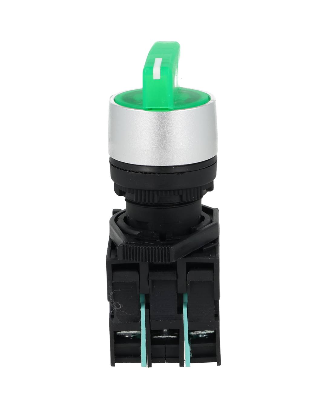 BKJ3365 — SELECTOR 3 POS.2NA/1NC 22mm LED VERDE CAPACIDAD DE CONTACTOS MANETA LARGA CA110-660/15A, CD110/6A *NO SON A PRUEBA DE EXPLOSION*