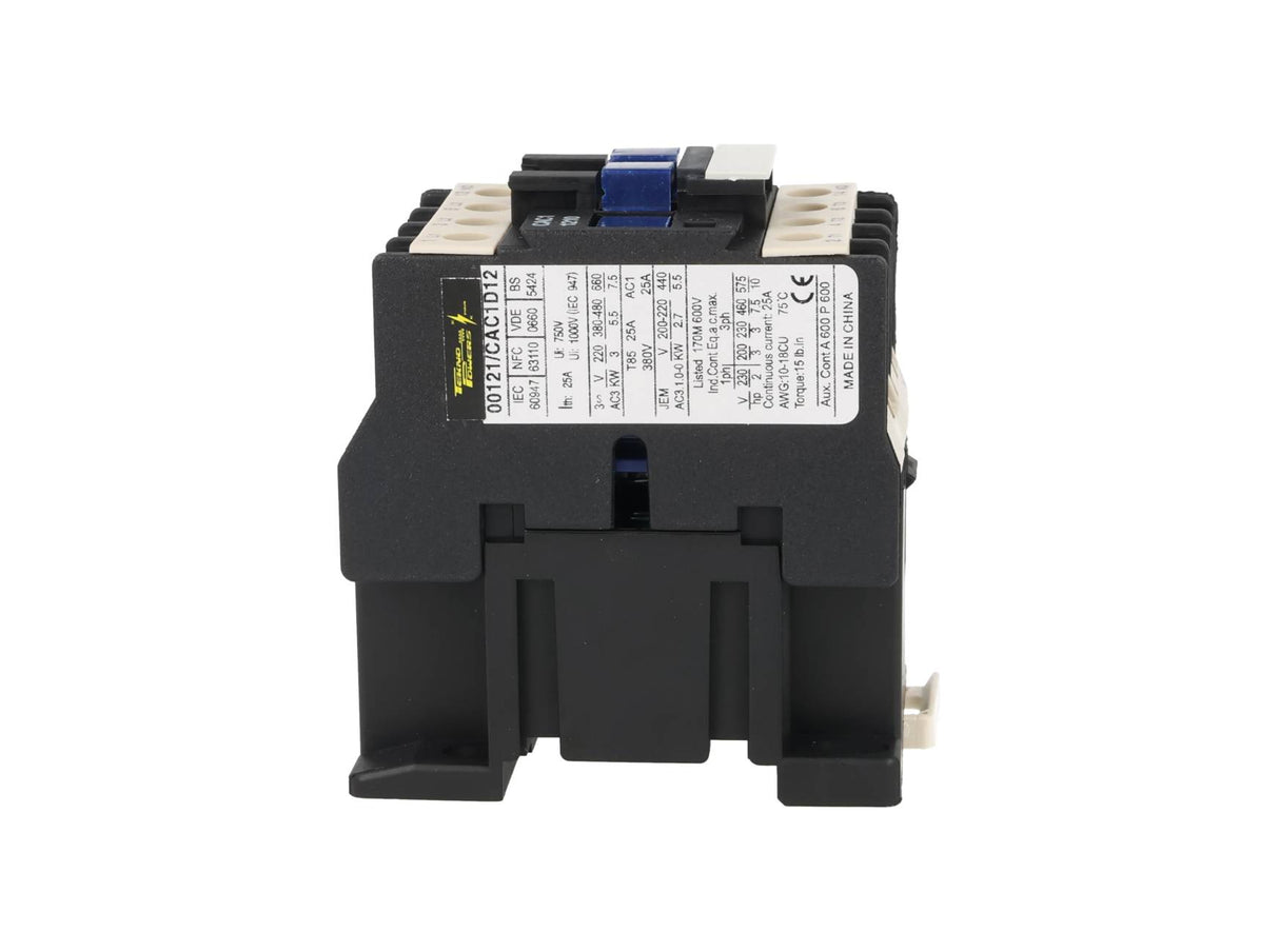 CAC-1210 — CONTACTOR 12A-CA3 25A-CA1 ANTS LC1225-10110VCA, TRABAJO LIVIANO, CONTACTO AUX 1 NA