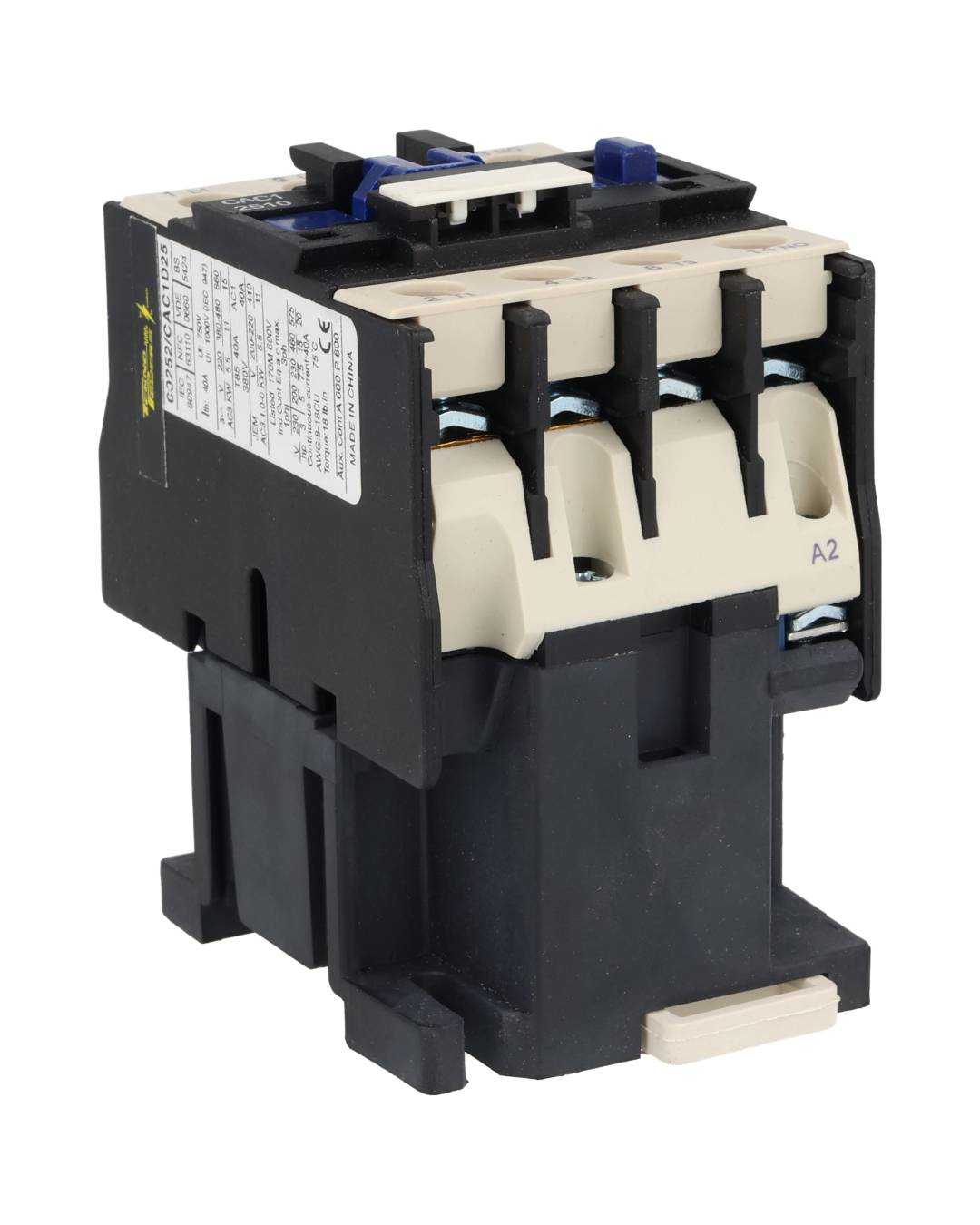 CAC-2520 - CONTACTOR 25A-CA3 40A-CA1 ANTS LC2540-20220VCA, TRABAJO LIVIANO, CONTACTO AUXILIAR 1NA