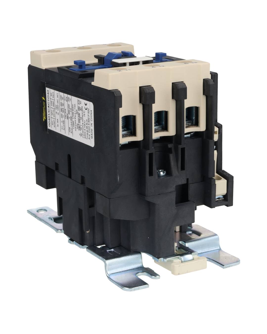 CAC-4010 — CONTACTOR 40A-CA3 60A-CA1 ANTS LC4060-10110VCA, TRABAJO LIVIANO, CONTACTO AUXILIAR 1NA+1NC