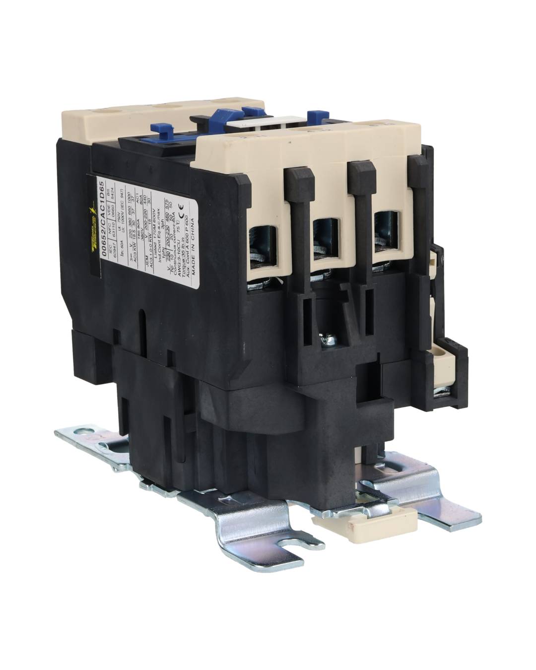 CAC-6520 — CONTACTOR 65A-CA3 80A-CA1 ANTS LC6580-20220VCA, TRABAJO LIVIANO, CONTACTOR AUXILIAR 1NA+1NC