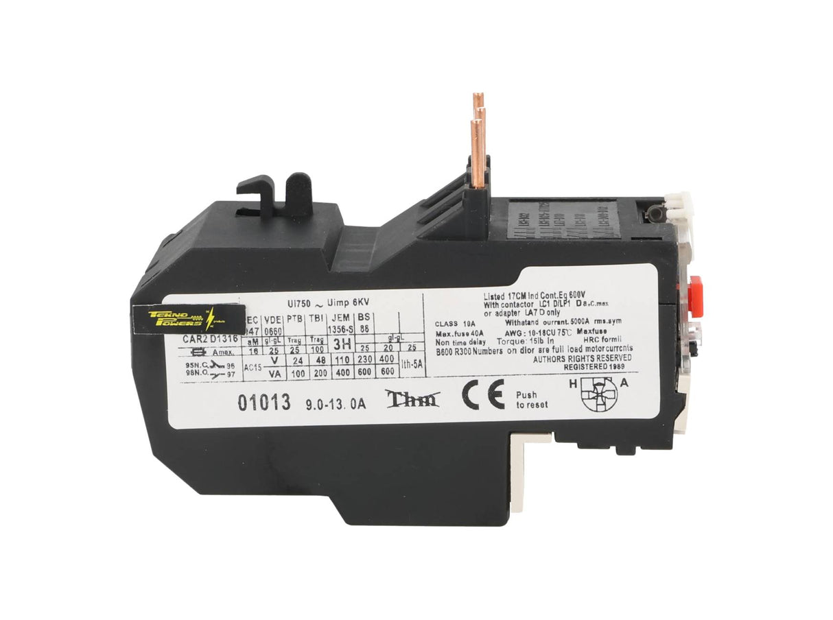 CAR2-D13-13A — RELE. TERMICO PARA LC1, 9-13A. (TRABAJO LIVIANO)