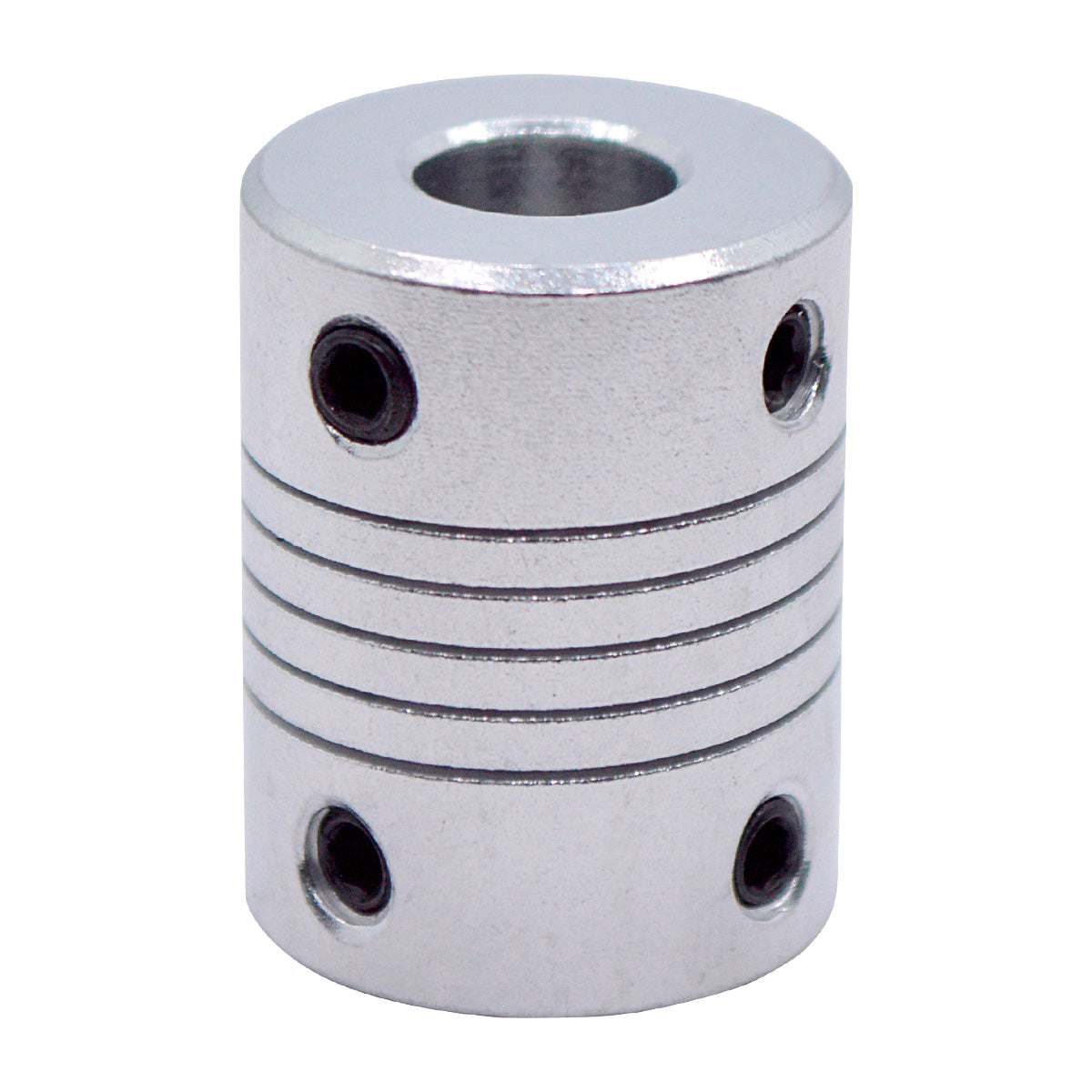 DR-8X8-D19L25 - COPLE FLEXIBLE ALUMINIO D1 8mm, D2 8mm, DEXT 19mm, LONGITUD 25mm, TORQUE 1Nm, VELOCIDAD MAXIMA 19.000 RPM