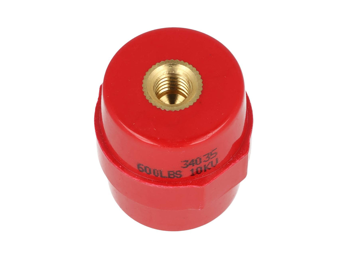 INS-35 — AISLADOR DE RESINA, AWG 35mm, ROSCA M8, CON TORNILLOS 8 X 35 PAVONADOS, AISLAMIENTO 10KV