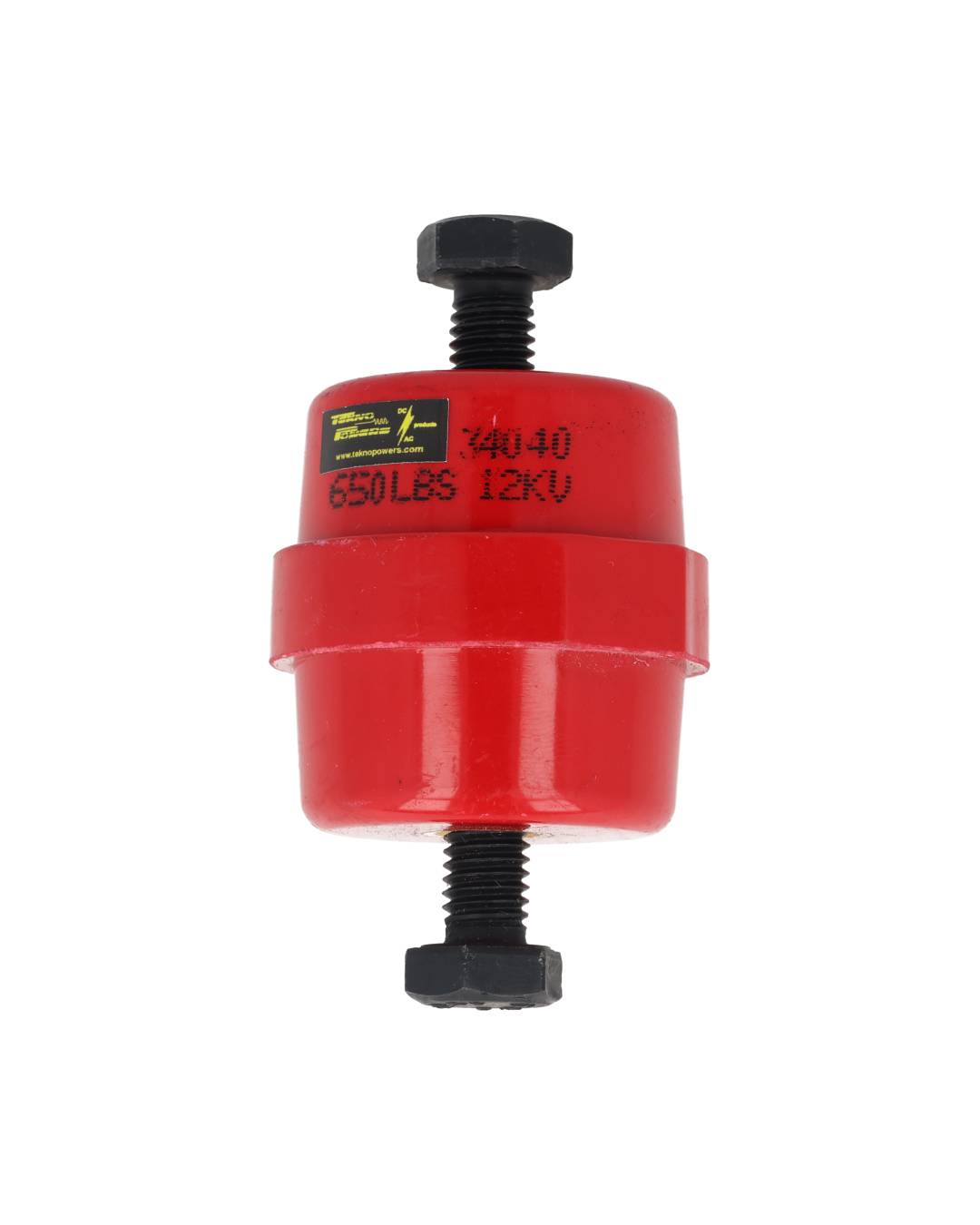 INS-40 - AISLADOR DE RESINA, AWG 40mm, ROSCA M8, CON TORNILLOS 8 X 35 PAVONADOS, AISLAMIENTO 12KV