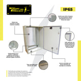 TPME604025 — Gabinete Metalico Nema Ip55 Chapa 600x400x250mm