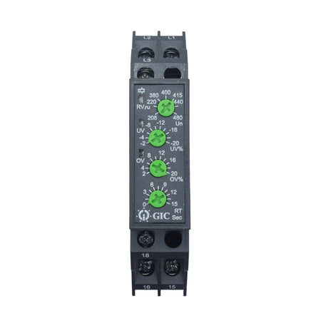 MD21DF — DETECTOR DE VOLTAJE, ALTO/BAJO/CAIDA FASE, SALIDA RELEVADOR, 110-220VCA AJUSTE, 208-220-380-400-415-440-480 VCA