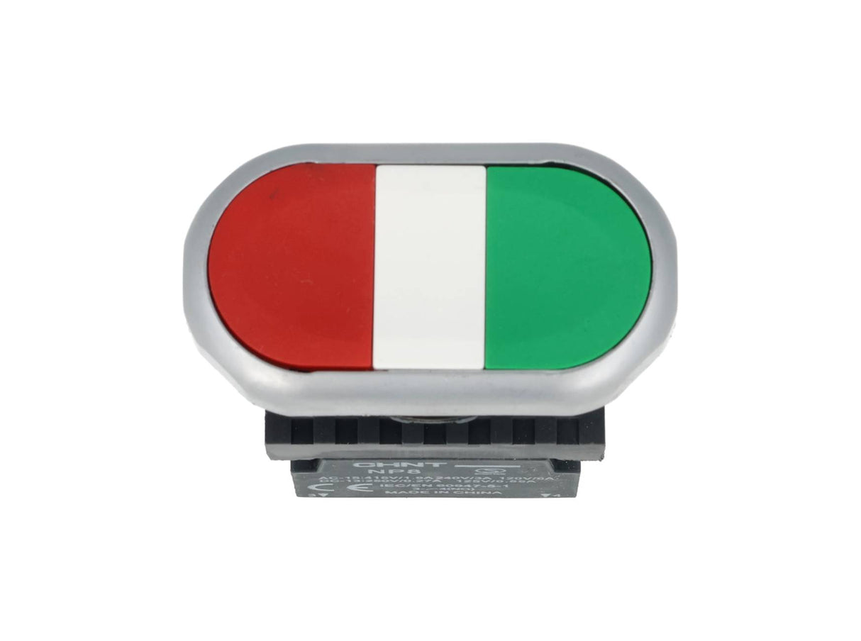 NP8-11S — BOTONERA DOBLE ROJO VERDE 1NA-1NC*NO SON A PRUEBA DE EXPLOSION*