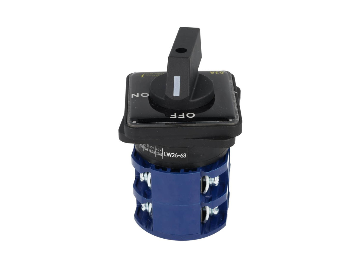 SA63-2-2 — INTERRUPTOR ROTATIVO 63A, 3POLOS OFF-ON440V, 64X64mm