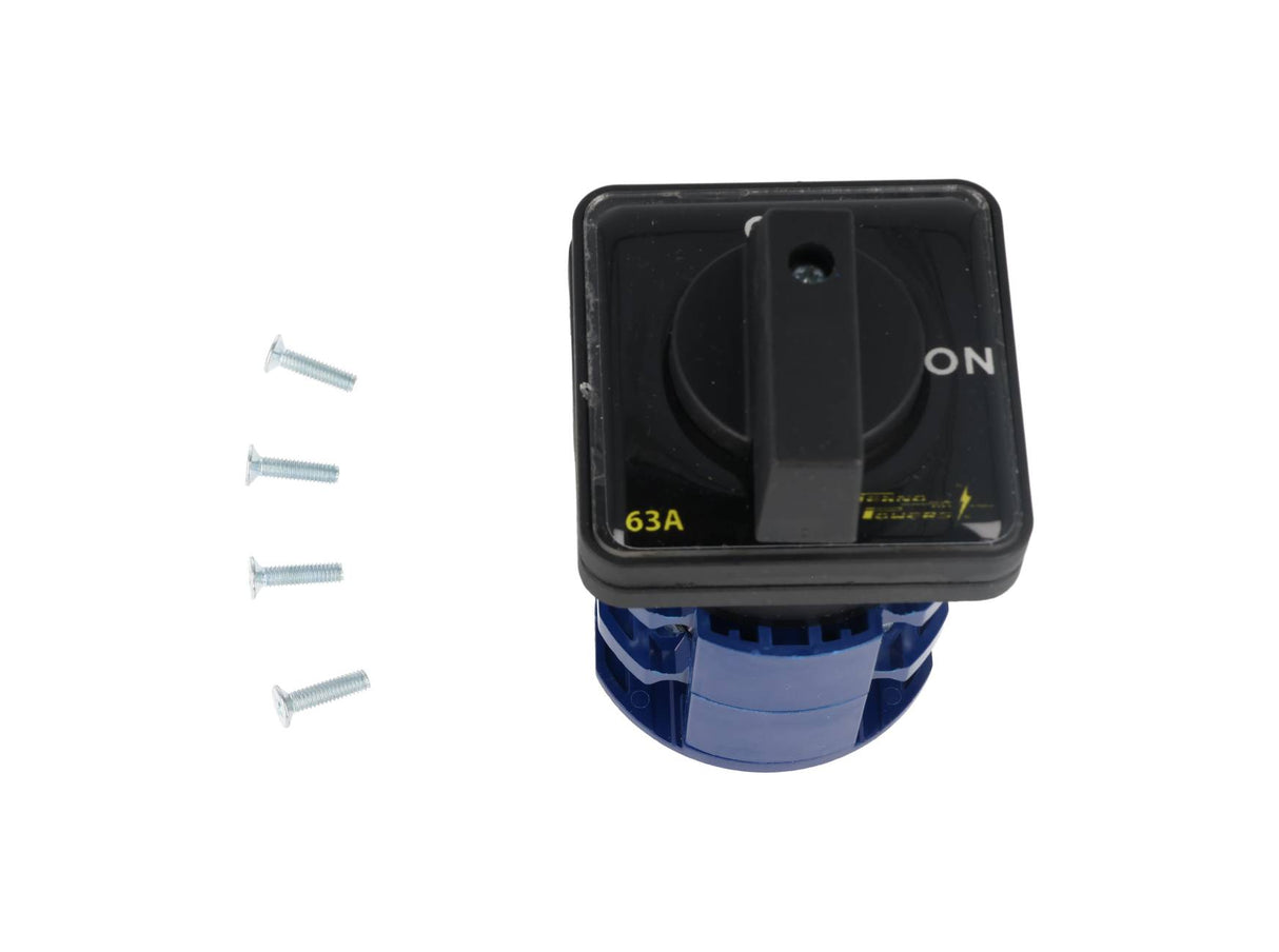 SA63-2-2 — INTERRUPTOR ROTATIVO 63A, 3POLOS OFF-ON440V, 64X64mm