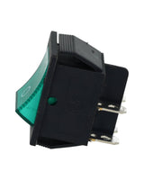 TP-321-GL — INTERRUPTOR ILUMINADO VERDE 2P1T 16/20A, 110/220VCA, 30X22mm 4 TERMINALES
