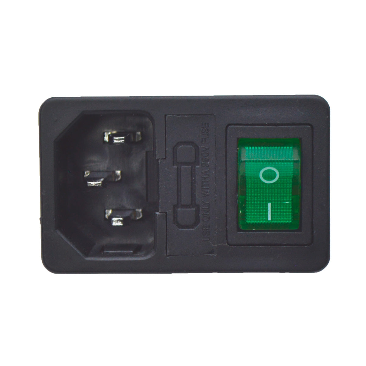 TP-CF-G — INTERRUPTOR CON FUSIBLE Y CONECTOR PARA GABINETE, 125VCA/10AMP.COLOR VERDE