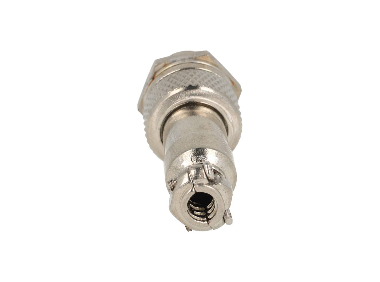 TP-GX12-3P — CONECTORES (PAR) GX12 3 PIN MACHO/HEMBRAPARA PANEL Y EXTENSION 7A/125VCA, 12mm