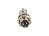 TP-GX12-3P — CONECTORES (PAR) GX12 3 PIN MACHO/HEMBRAPARA PANEL Y EXTENSION 7A/125VCA, 12mm