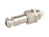 TP-GX12-4P — CONECTORES (PAR) GX12 4 PIN MACHO/HEMBRAPARA PANEL Y EXTENSION 5A/125VCA, 12mm
