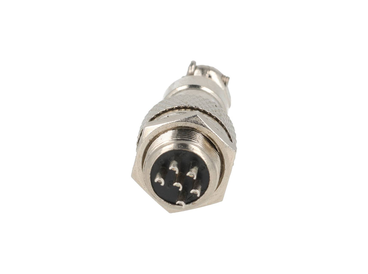 TP-GX12-6P — CONECTORES (PAR) GX12 6PIN MACHO/HEMBRAPARA PANEL Y EXTENSION 4A/125VCA, 12mm