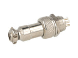 TP-GX12-7P — CONECTORES (PAR) GX12 7 PIN MACHO/HEMBRAPARA PANEL Y EXTENSION 4A/125VCA, 12mm