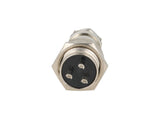 TP-GX16-3P — CONECTORES (PAR) GX16 3 PIN MACHO/HEMBRAPARA PANEL Y EXTENCION 7A/125VCA 16mm