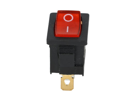 TP-KCD-RL — SWITCH ILUMINADO ROJO 1P1T 10A/250VCA12.5X18mm 3 TERMINALES, CICLOS :10, 000
