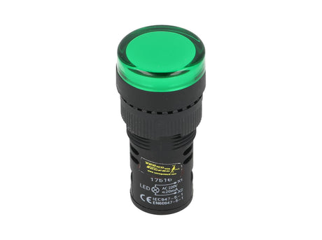 TP-LI16-G — LAMPARA PILOTO LED VERDE 16mm 220VCA*NO SON A PRUEBA DE EXPLOSION*